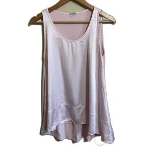 PJ harlow pink satin sleep tank top Natalie size XS